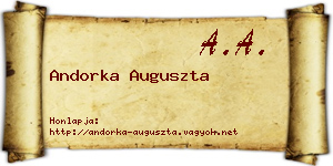 Andorka Auguszta névjegykártya